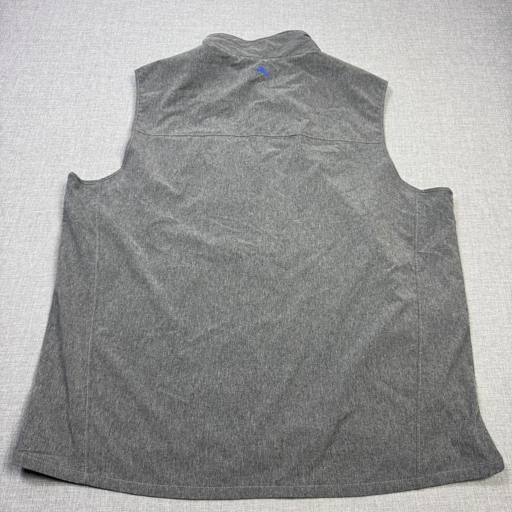 Tommy Bahama Island Active Windbreaker Jacket Vest Mens XL Gray Full Zip